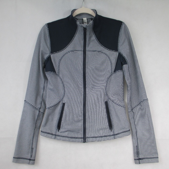 Lululemon Forme Jacket Plaid Blue/White